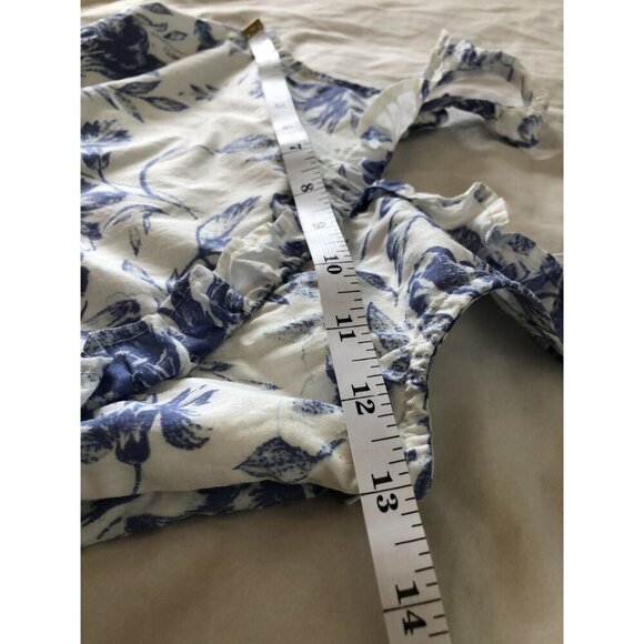 Gap Kids Blue Floral Sleeveless Ruffle Dress Girls M (8) Easter Sundress Cottage - Picture 7 of 9